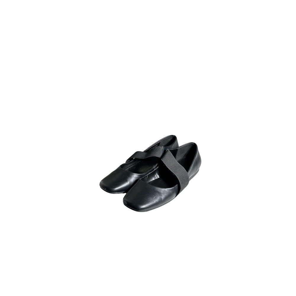 Blondo Brielle Water Resistant Black Leather Mary Jane Flats 6.5M BRIE01SD